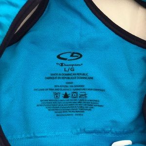 Champion Sports Bra Racerback Turquoise Size Large
